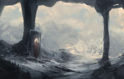 дверь зимой